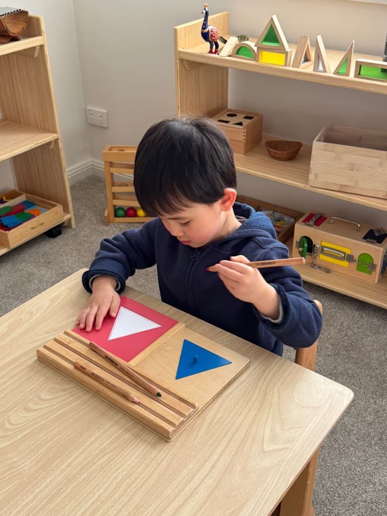 Metal insets — geometric shape tracing for writing preparation